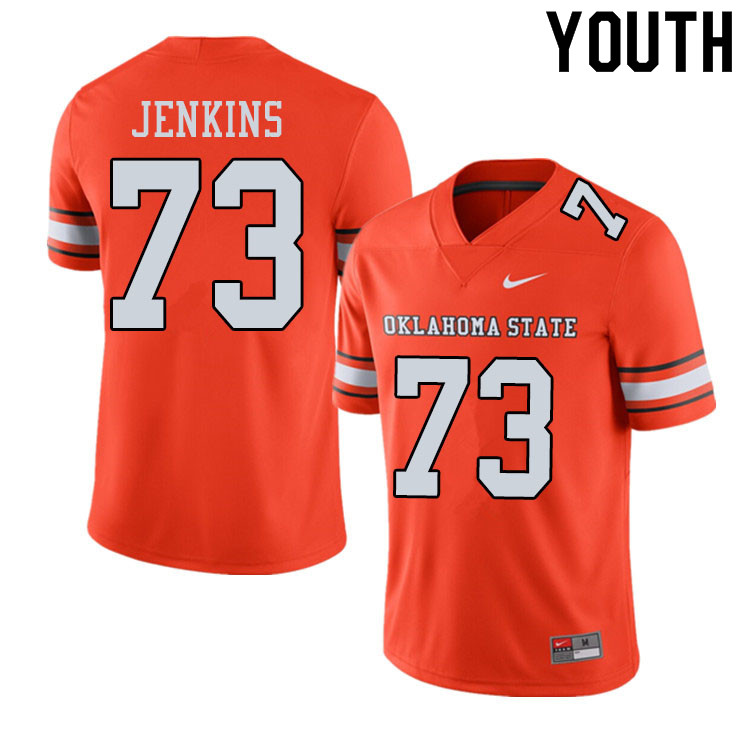 Youth #73 Teven Jenkins Oklahoma State Cowboys College Football Jerseys Sale-Alternate Orange - Click Image to Close